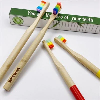 Биоразлагаемая бамбуковая зубная щетка с частным логотипом